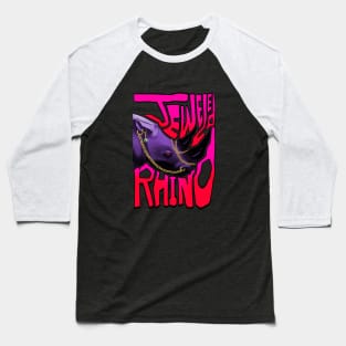 Jeweled Rhino Logo Baseball T-Shirt